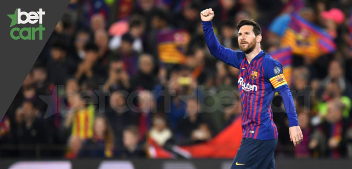 لیونل مسی و استقبال از قرعه بارسلونا در لیگ قهرمانان اروپا