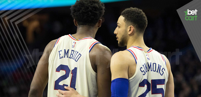 شرط بندی بسکتبال NBA؛ تقابل فیلادلفیا سونی سیکسرز و ایندیانا پیسرز 2 | 24176 شرط بندی بسکتبال بن سیمونز جوئل امبید