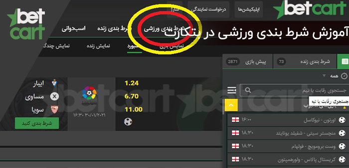 شرط بندی ورزشی در Betcart
