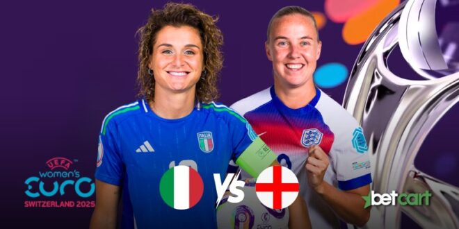 تیم ملی زنان ایتالیا و انگلیس پیش از دیدار نیمه‌نهایی یورو 2025 در سوئیس