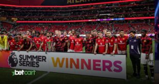 بازیکنان منچستریونایتد پس از قهرمانی در Summer Series 2025