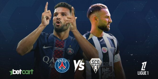 بازی پاری سن ژرمن و آنژه در لیگ ۱ فرانسه