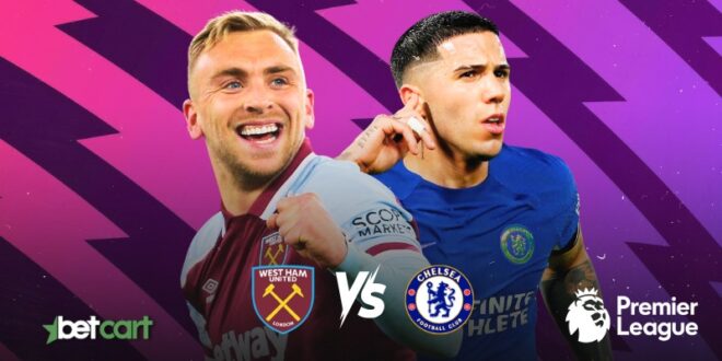 پوستر مسابقه چلسی و وستهام یونایتد در لیگ برتر انگلیس