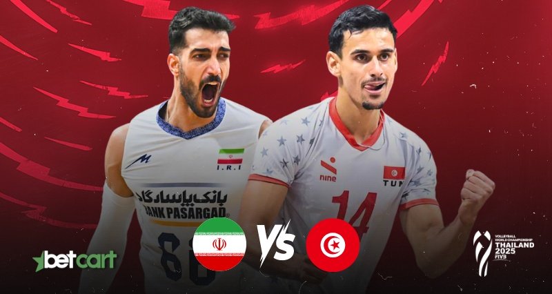 مسابقه والیبال ایران و تونس در لیگ ملت‌های والیبال ۲۰۲۵