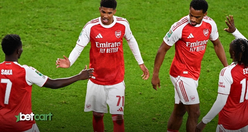 پیشبینی برنلی و آرسنال؛ تداوم صدرنشینی توپچیها در ترف مور 3 | 68745 بوکایو ساکا و گابریل ماگالایش بازیکنان آرسنال در حال شادی پس از گل