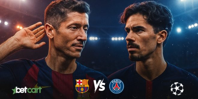 پیش‌بینی دیدار بارسلونا مقابل پاری‌سن‌ژرمن در لیگ قهرمانان اروپا ۲۰۲۵ با حضور روبرت لواندوفسکی