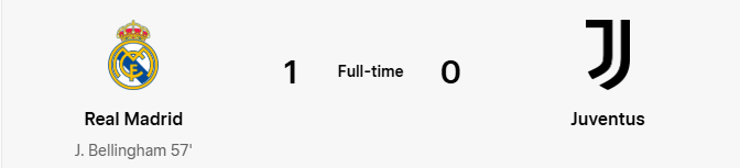 رئال مادرید ۱-۰ یوونتوس: پیروزی خفیف شاگردان آلونسو در برنابئو