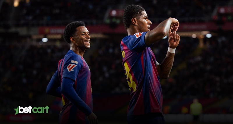 پیش بینی بروخه و بارسلونا | لیگ قهرمانان اروپا ۲۰۲۵ 3 | 68791 خوشحالی بازیکنان بارسلونا پس از گلزنی در لیگ قهرمانان اروپا ۲۰۲۵