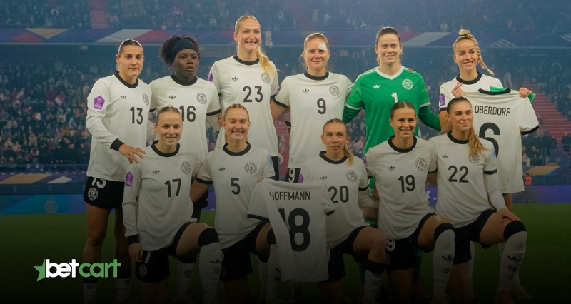ترکیب تیم ملی فوتبال زنان آلمان قبل از مسابقه مقابل اسپانیا
