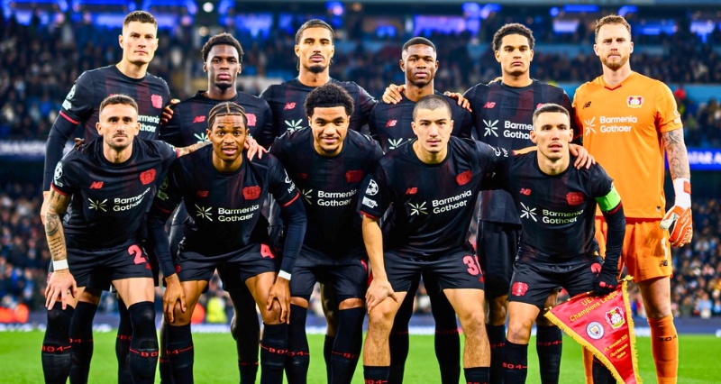 ترکیب تیم بایرلورکوزن پیش از شروع مسابقه