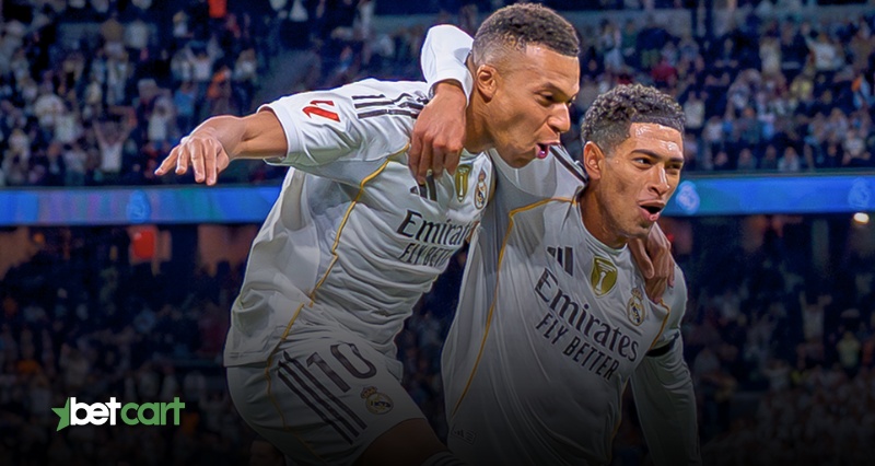 شادی بازیکنان رئال مادرید پس از گل در لالیگا ۲۰۲۵