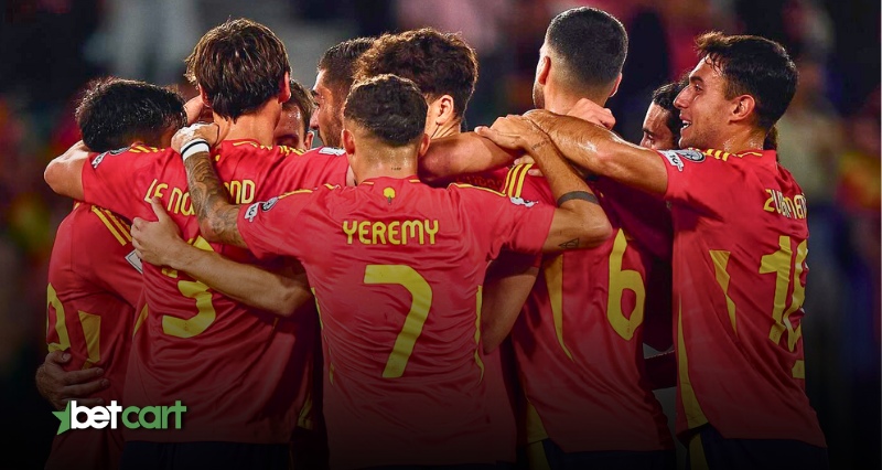 پیشبینی گرجستان و اسپانیا؛ لاروخا در تفلیس به دنبال قطعی کردن صعود 3 | 68872 جشن شادی بازیکنان تیم ملی اسپانیا پس از گل