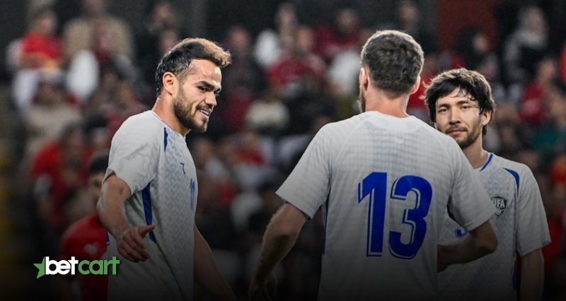 پیشبینی ایران و ازبکستان؛ فینال انتقامی در العین 3 | 68904 بازیکنان تیم ملی ازبکستان در حال شادی پس از گل