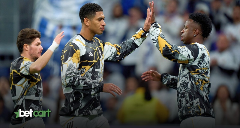 پیشبینی فوتبال رئال و سیتی لیگ قهرمانان اروپا 2025 2 | 69160 بازیکنان رئال مادرید در حال گرمکردن پیش از مسابقه با منچسترسیتی