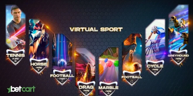 بازی‌های شرط‌بندی مجازی تنیس، اسب‌دوانی، فوتبال، درگ ریس، مَربل و مسابقات سگ‌دوانی