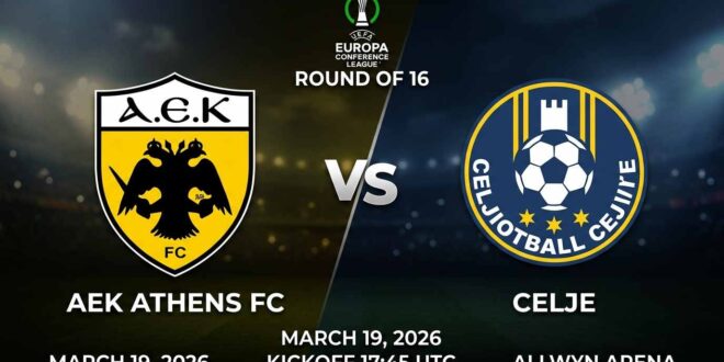 پوستر بازی ای.ای.کی آتن مقابل سِلِه در لیگ کنفرانس اروپا
