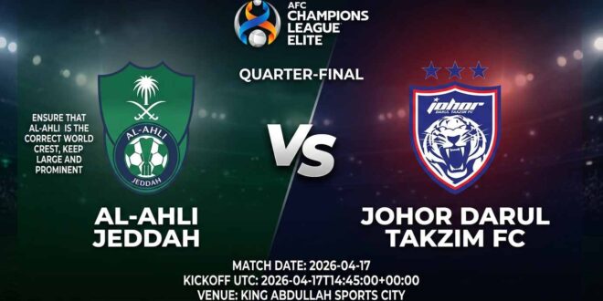 Ù¾ÙˆØ³ØªØ± Ø¨Ø§Ø²ÛŒ الاهلی جده Ù…Ù‚Ø§Ø¨Ù„ جوهور دارالتعظیم Ø¯Ø± لیگ قهرمانان آسیا الیت