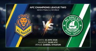 Ù¾ÙˆØ³ØªØ± Ø¨Ø§Ø²ÛŒ النصر Ù…Ù‚Ø§Ø¨Ù„ الاهلی دوحه Ø¯Ø± لیگ قهرمانان آسیا دو