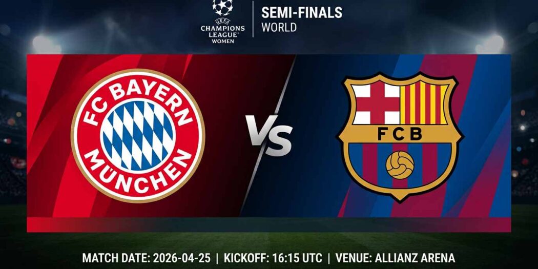 Ù¾ÙˆØ³ØªØ± Ø¨Ø§Ø²ÛŒ بایرن مونیخ زنان Ù…Ù‚Ø§Ø¨Ù„ بارسلونا زنان Ø¯Ø± لیگ قهرمانان زنان اروپا