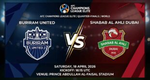 Ù¾ÙˆØ³ØªØ± Ø¨Ø§Ø²ÛŒ بوریرام یونایتد Ù…Ù‚Ø§Ø¨Ù„ شباب الاهلی دبی Ø¯Ø± لیگ قهرمانان نخبگان آسیا