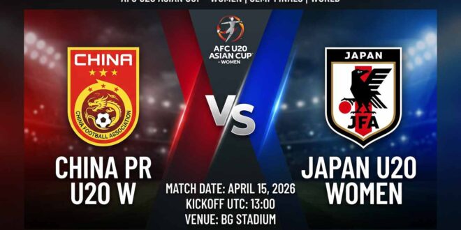 Ù¾ÙˆØ³ØªØ± Ø¨Ø§Ø²ÛŒ تیم ملی زیر۲۰ سال زنان چین Ù…Ù‚Ø§Ø¨Ù„ تیم ملی زیر۲۰ سال زنان ژاپن Ø¯Ø± جام ملت‌های آسیا زیر۲۰ سال زنان