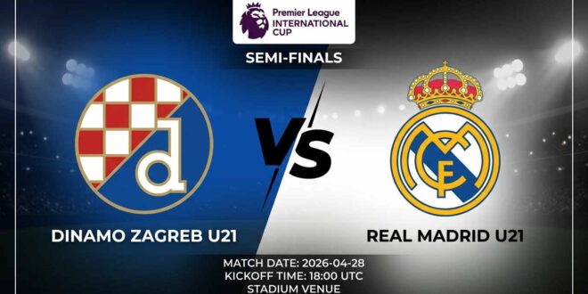 Ù¾ÙˆØ³ØªØ± Ø¨Ø§Ø²ÛŒ دینامو زاگرب U21 Ù…Ù‚Ø§Ø¨Ù„ رئال مادرید U21 Ø¯Ø± جام بین‌المللی پریمیر لیگ