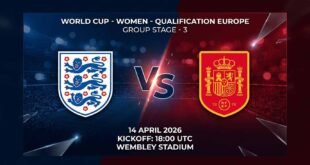 Ù¾ÙˆØ³ØªØ± Ø¨Ø§Ø²ÛŒ تیم ملی زنان انگلستان Ù…Ù‚Ø§Ø¨Ù„ تیم ملی زنان اسپانیا Ø¯Ø± انتخابی جام جهانی زنان اروپا