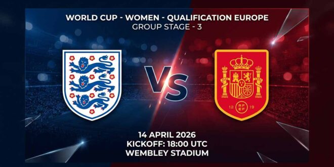 Ù¾ÙˆØ³ØªØ± Ø¨Ø§Ø²ÛŒ تیم ملی زنان انگلستان Ù…Ù‚Ø§Ø¨Ù„ تیم ملی زنان اسپانیا Ø¯Ø± انتخابی جام جهانی زنان اروپا