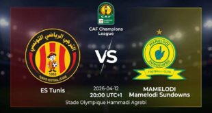 Ù¾ÙˆØ³ØªØ± Ø¨Ø§Ø²ÛŒ ای‌اس تونس Ù…Ù‚Ø§Ø¨Ù„ ماملودی ساندونز Ø¯Ø± لیگ قهرمانان آفریقا