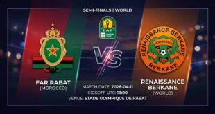 Ù¾ÙˆØ³ØªØ± Ø¨Ø§Ø²ÛŒ فار رباط Ù…Ù‚Ø§Ø¨Ù„ نهضت برکان Ø¯Ø± لیگ قهرمانان آفریقا