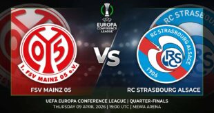 Ù¾ÙˆØ³ØªØ± Ø¨Ø§Ø²ÛŒ اف‌اس‌وی ماینز ۰۵ Ù…Ù‚Ø§Ø¨Ù„ استراسبورگ Ø¯Ø± لیگ کنفرانس اروپا