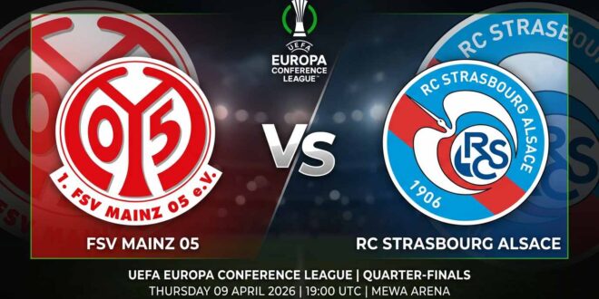 Ù¾ÙˆØ³ØªØ± Ø¨Ø§Ø²ÛŒ اف‌اس‌وی ماینز ۰۵ Ù…Ù‚Ø§Ø¨Ù„ استراسبورگ Ø¯Ø± لیگ کنفرانس اروپا