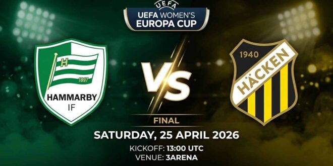 Ù¾ÙˆØ³ØªØ± Ø¨Ø§Ø²ÛŒ هاماربی Ù…Ù‚Ø§Ø¨Ù„ هکن Ø¯Ø± جام اروپا زنان یوفا