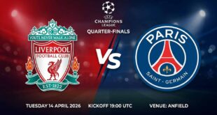 Ù¾ÙˆØ³ØªØ± Ø¨Ø§Ø²ÛŒ لیورپول Ù…Ù‚Ø§Ø¨Ù„ پاری سن ژرمن Ø¯Ø± لیگ قهرمانان اروپا