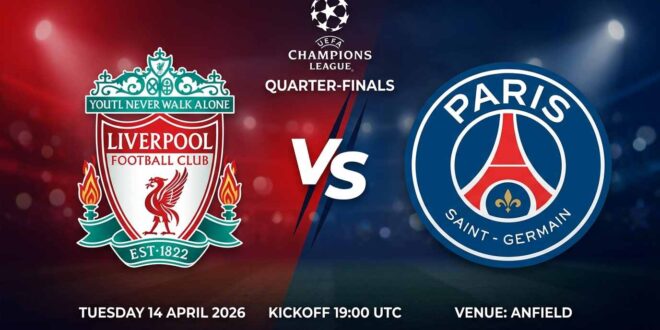 Ù¾ÙˆØ³ØªØ± Ø¨Ø§Ø²ÛŒ لیورپول Ù…Ù‚Ø§Ø¨Ù„ پاری سن ژرمن Ø¯Ø± لیگ قهرمانان اروپا