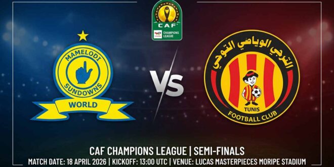 Ù¾ÙˆØ³ØªØ± Ø¨Ø§Ø²ÛŒ مامیلودی سانداونز Ù…Ù‚Ø§Ø¨Ù„ ای‌اس تونس Ø¯Ø± لیگ قهرمانان آفریقا