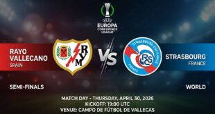 Ù¾ÙˆØ³ØªØ± Ø¨Ø§Ø²ÛŒ رایو وایکانو Ù…Ù‚Ø§Ø¨Ù„ استراسبورگ Ø¯Ø± لیگ کنفرانس اروپا