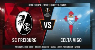 Ù¾ÙˆØ³ØªØ± Ø¨Ø§Ø²ÛŒ اس‌سی فرایبورگ Ù…Ù‚Ø§Ø¨Ù„ سلتا ویگو Ø¯Ø± لیگ اروپا