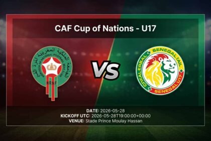 Ù¾ÙˆØ³ØªØ± Ø¨Ø§Ø²ÛŒ مراکش U17 Ù…Ù‚Ø§Ø¨Ù„ سنگال U17 Ø¯Ø± جام ملت‌های آفریقا زیر ۱۷ سال