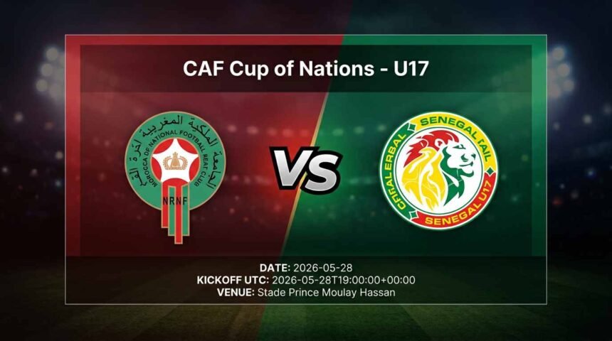 Ù¾ÙˆØ³ØªØ± Ø¨Ø§Ø²ÛŒ مراکش U17 Ù…Ù‚Ø§Ø¨Ù„ سنگال U17 Ø¯Ø± جام ملت‌های آفریقا زیر ۱۷ سال