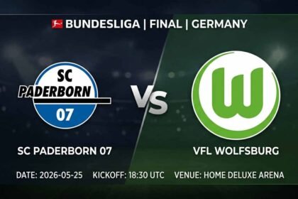 Ù¾ÙˆØ³ØªØ± Ø¨Ø§Ø²ÛŒ اس‌سی پادربورن 07 Ù…Ù‚Ø§Ø¨Ù„ VfL Wolfsburg Ø¯Ø± بوندسلیگا