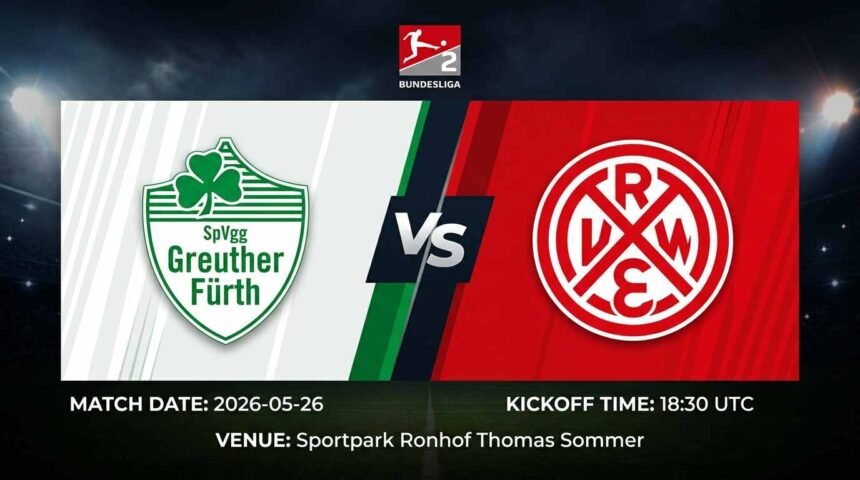 Ù¾ÙˆØ³ØªØ± Ø¨Ø§Ø²ÛŒ SpVgg Greuther Fürth Ù…Ù‚Ø§Ø¨Ù„ روت-و سسن Ø¯Ø± 2. بوندسلیگا